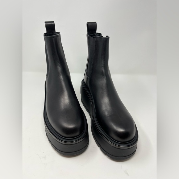 Valentino Garavani Uniqueform Platform Vlogo Chelsea Bootie Black EU 40 US 10 - Picture 8 of 9